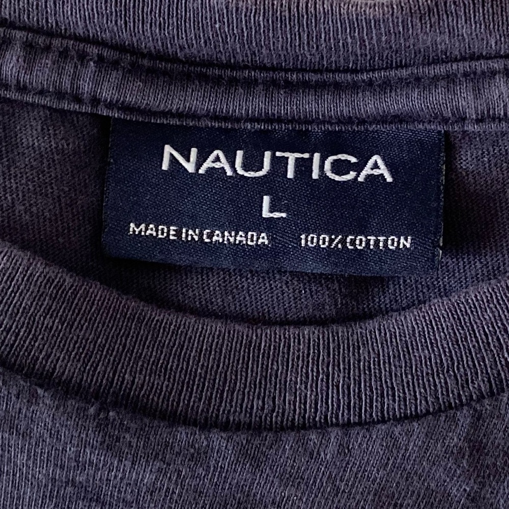 Nautica Men’s Navy Blue Front Pocket Cotton Tees - L - Pre-owned - Picture 6 of 9